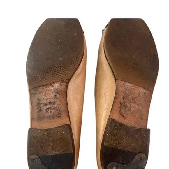 Chanel Beige Cap Toe Ballet Flats - Picture 6 of 6